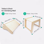 Tisch und Stuhl für leg&go Sprossenwand – Kindermöbel-Erweiterung aus Holz – Produktbild 3