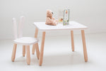 Kindertisch mit Stuhl Bunny – Holz-Sitzgruppe für Kinder aus Buchenholz – Produktbild 2