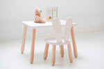 Kindertisch mit Stuhl Bunny – Holz-Sitzgruppe für Kinder aus Buchenholz – Produktbild 4