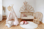 Kinder-Tipi Flower Power – Kinder-Tipi aus OEKO-TEX Baumwolle mit Kiefernstangen