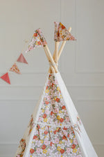 Kinder-Tipi Grün Garden – Kinder-Tipi aus OEKO-TEX Baumwolle mit Kiefernstangen
