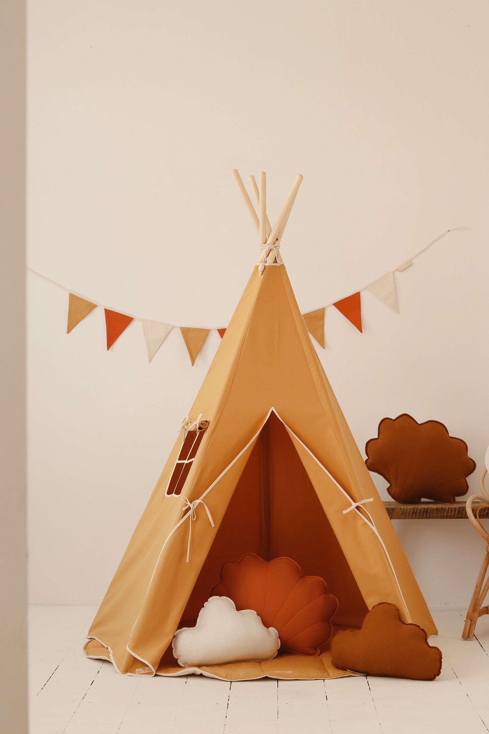 Kinder-Tipi Orche – Spielzelt aus OEKO-TEX Baumwolle mit Kiefernstangen – Produktbild 4