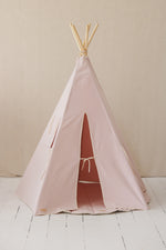 Kinder-Tipi Rosa – Kinder-Tipi aus OEKO-TEX Baumwolle mit Kiefernstangen