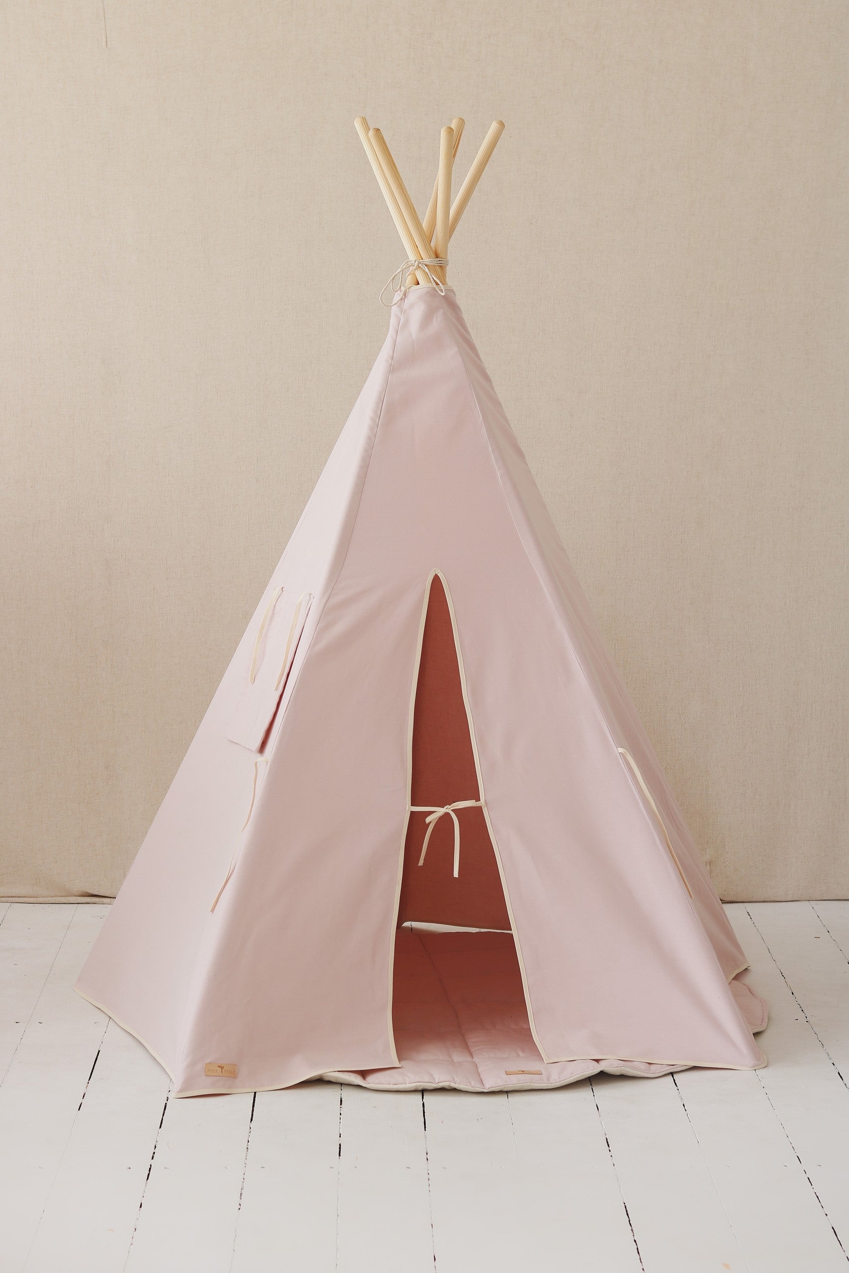 Kinder-Tipi Rosa – Kinder-Tipi aus OEKO-TEX Baumwolle mit Kiefernstangen