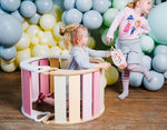 Rainbow Climber Schaukel aus Holz – Montessori Kletterbogen & Wippe für Kinder – Produktbild 4