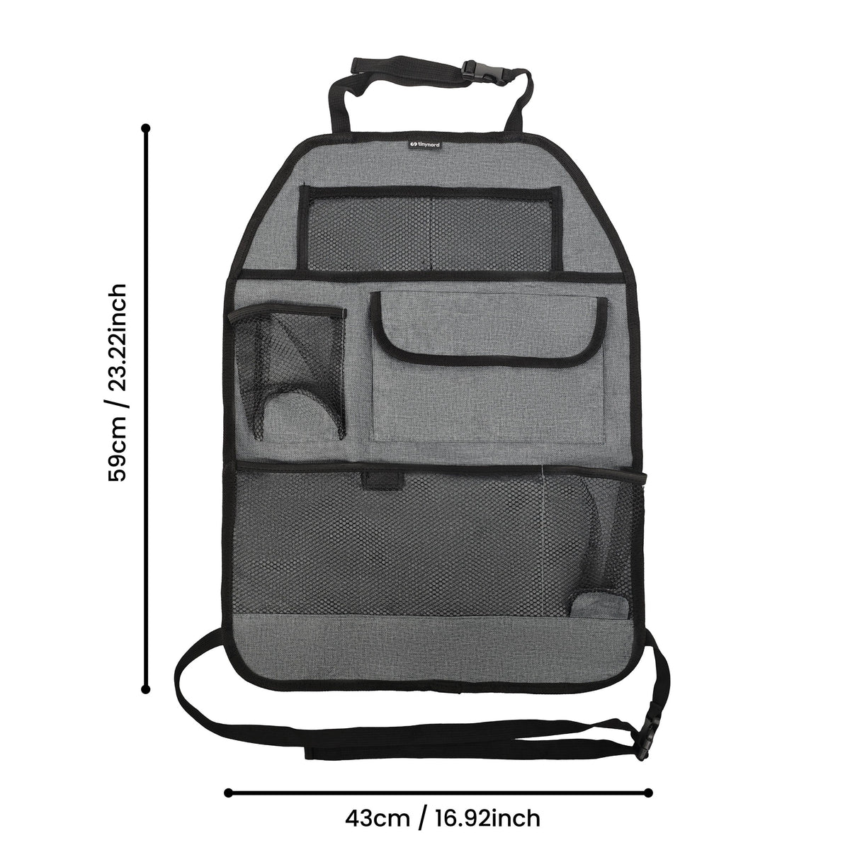 Car Backseat Organiser with Tablet Holder – Grey