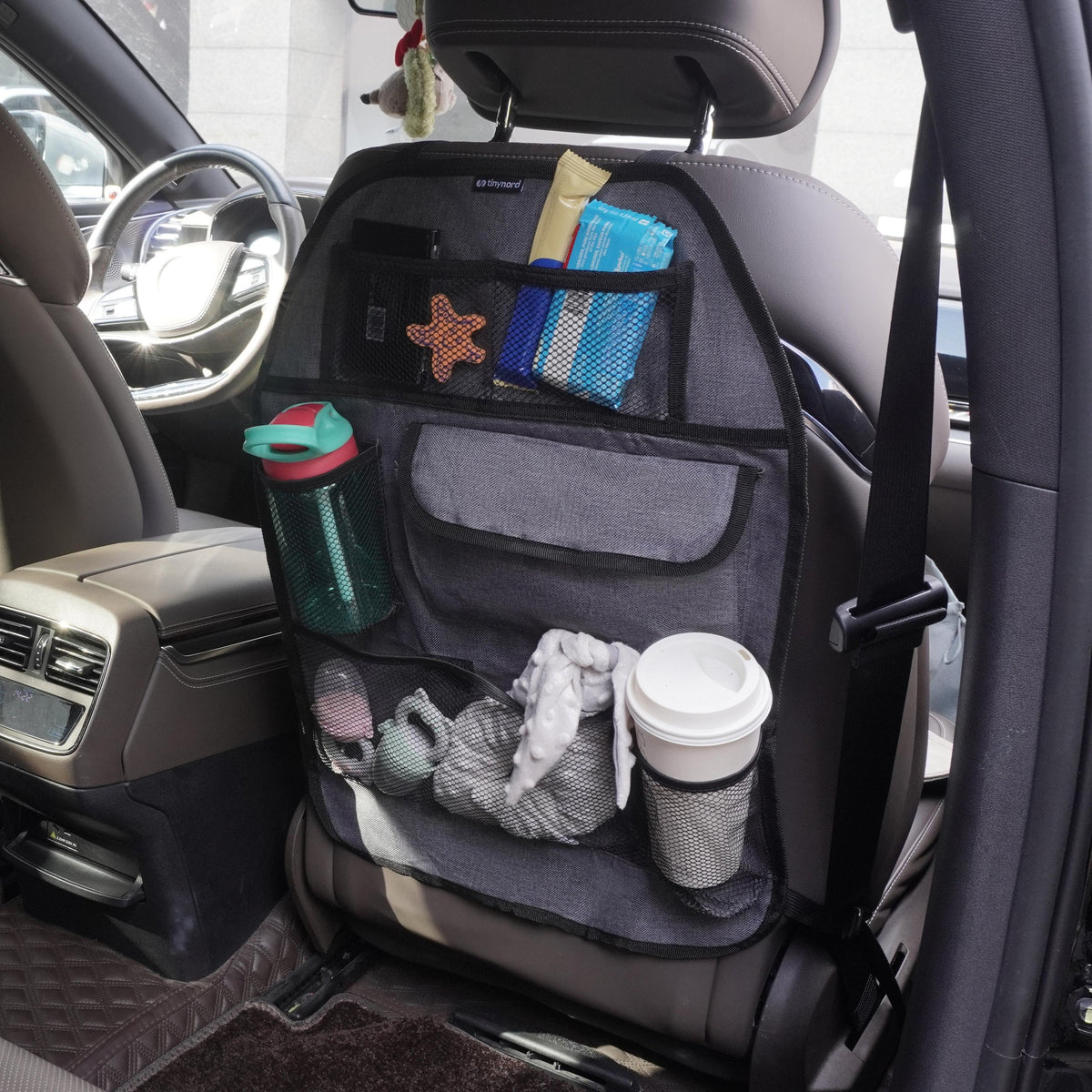 Car Backseat Organiser with Tablet Holder – Grey