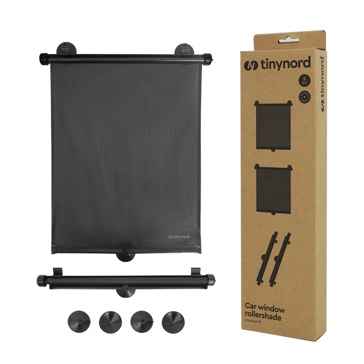 Car Window Roller Sunshade – 36 × 43 cm, Black