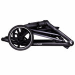 LUX Stroller Chassis – Chrome with Black Perforated Grip