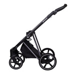 LUX Stroller Chassis – Chrome with Black Perforated Grip