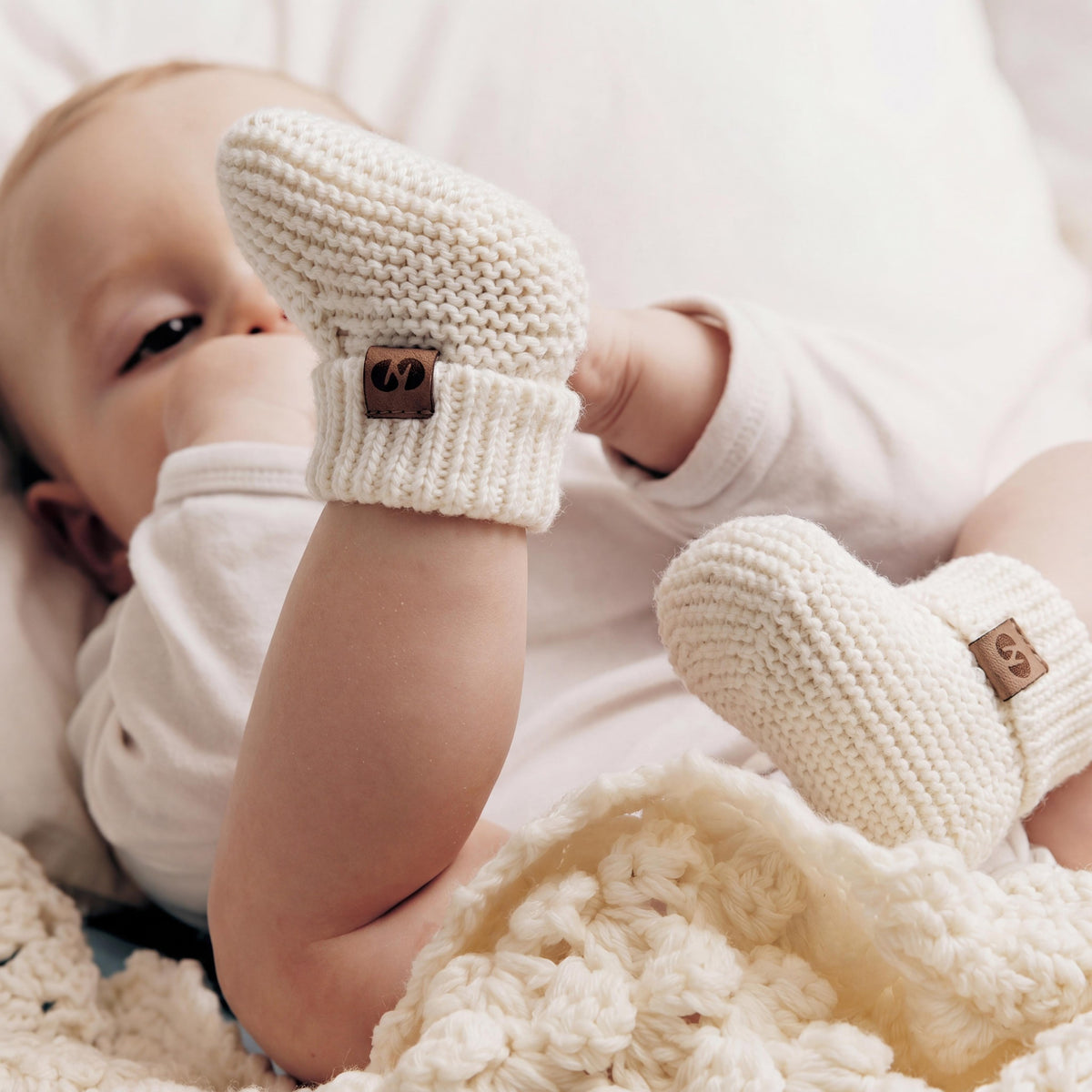 PAPSU Merino Wool Baby Booties – 0–3 Months