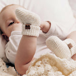 PAPSU Merino Wool Baby Booties – 0–3 Months