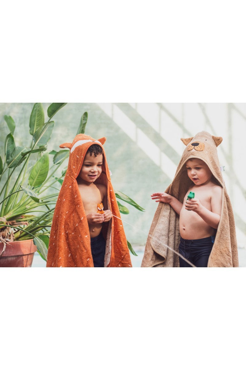 Organic Cotton Hooded Towel, 70 × 130 cm – Mr. Dog