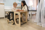 Trolley Lernturm 2in1 – Montessori Kitchen Helper & Lerntisch für Kinder – Produktbild 2