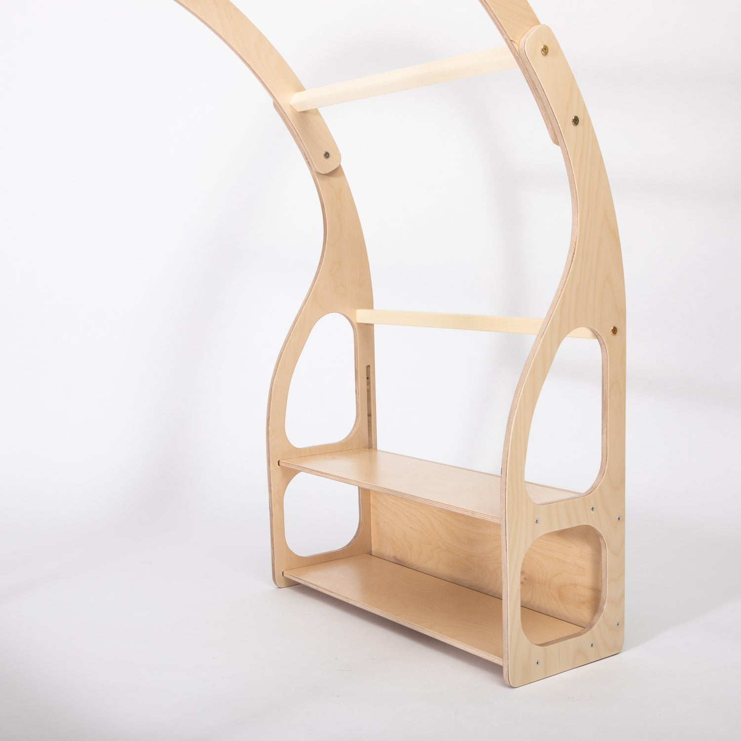 Montessori Spielzeugregal aus Holz – offener Spielständer für Kinderzimmer & Rollenspiele – Produktbild 4