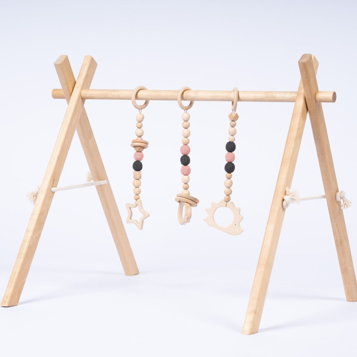 Baby Spielbogen aus Holz – Montessori Baby-Spielbogen ab Geburt bis 6 Monate