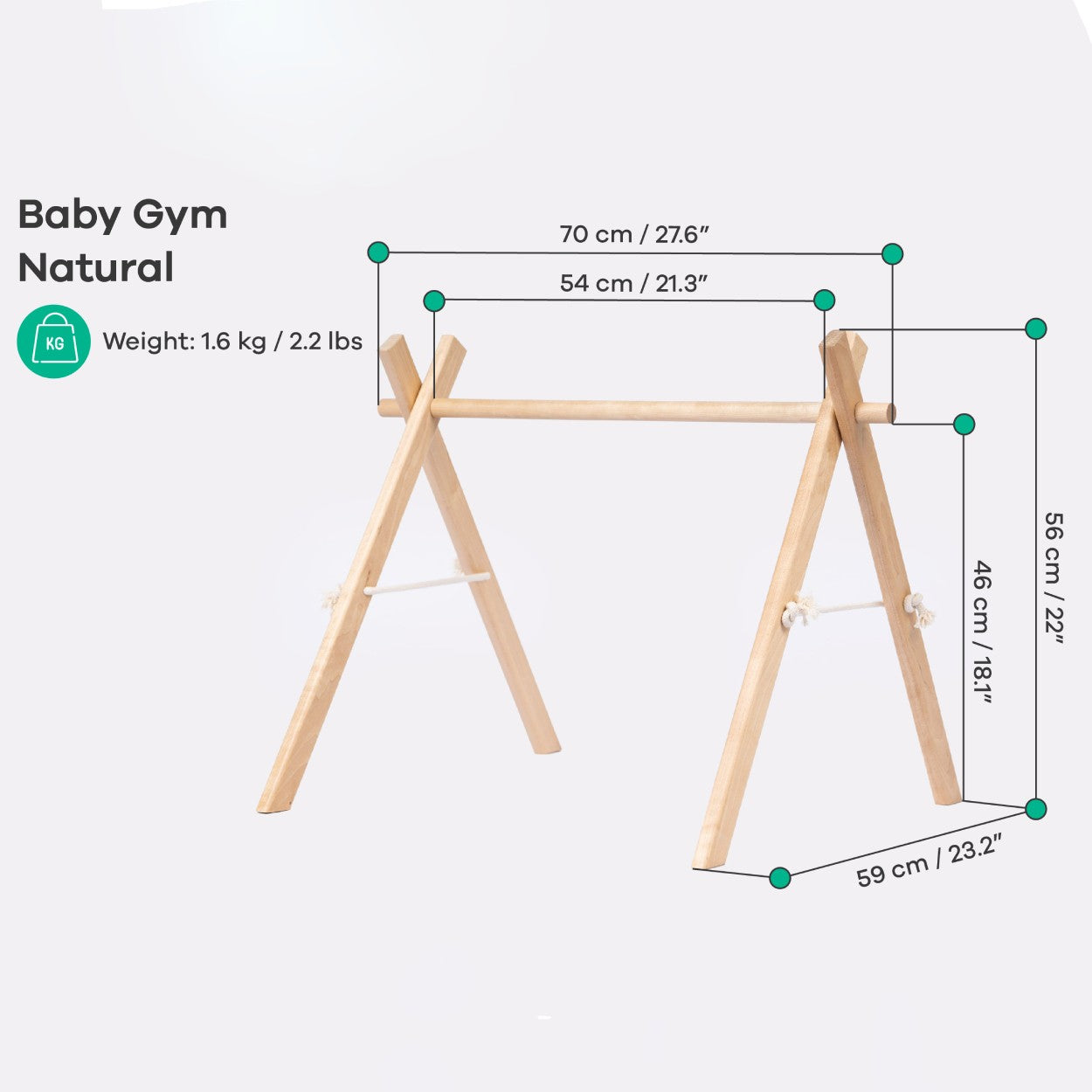 Baby Spielbogen aus Holz – Montessori Baby-Spielbogen ab Geburt bis 6 Monate