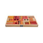 Holzbausteine in der Box – warme Farben, 54 Teile – Produktbild 2