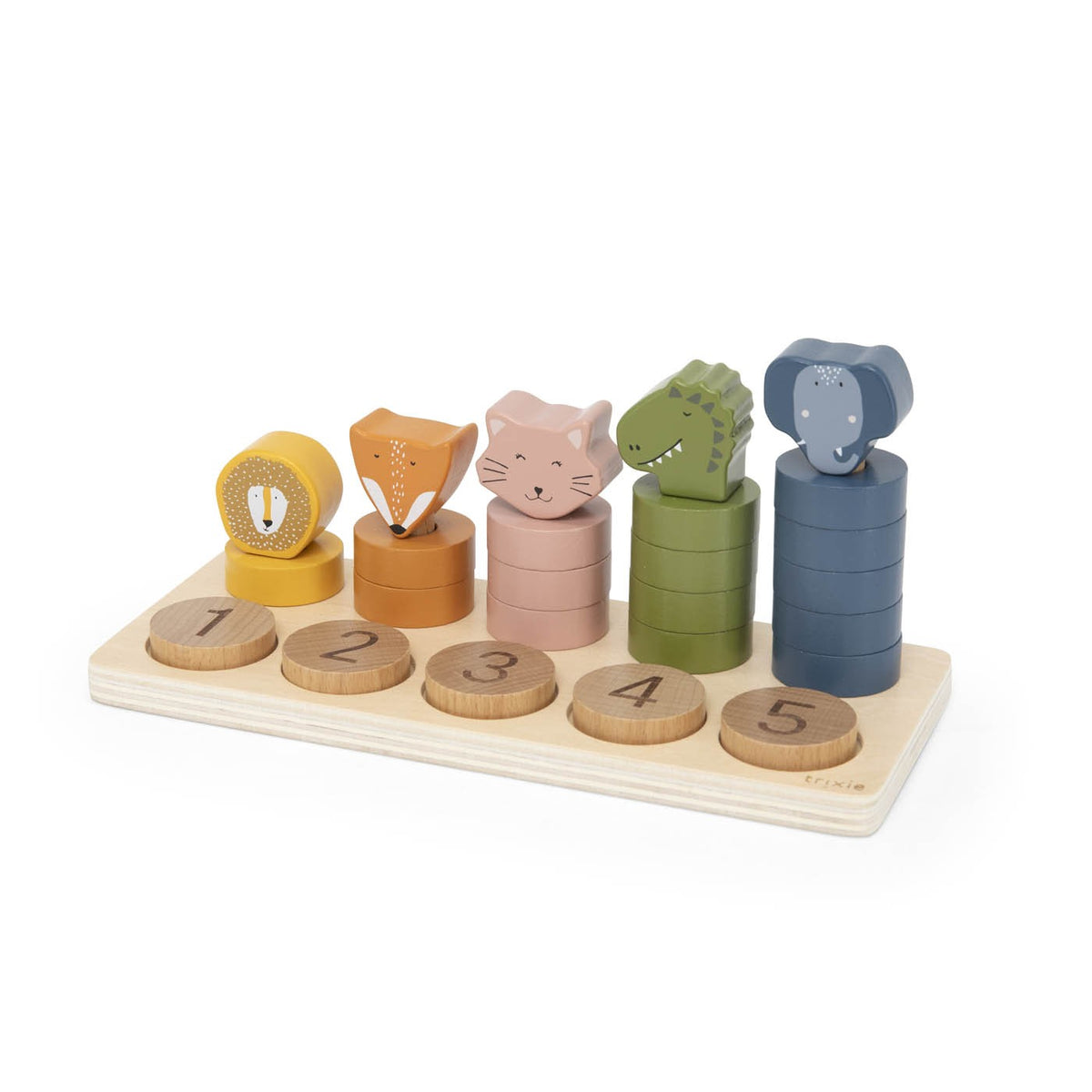 Holz Zählpuzzle für Kleinkinder – Montessori Lernspielzeug mit Tierfreunden FSC-zertifiziert – Produktbild 3