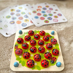 Montessori Gedächtnisspiel aus Holz – Marienkäfer Memo-Spiel für Kinder – Produktbild 3