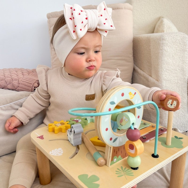 Montessori Aktivitätstisch aus Holz – 5in1 Musik- & Sensorik-Spieltisch ab 18 Monaten – Produktbild 4