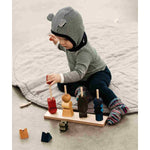 Wooden Story Holzzaun Steckpuzzle XL Bunt – Montessori Holzspielzeug FSC ab 1 Jahr