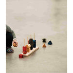 Wooden Story Holzzaun Steckpuzzle XL Bunt – Montessori Holzspielzeug FSC ab 1 Jahr