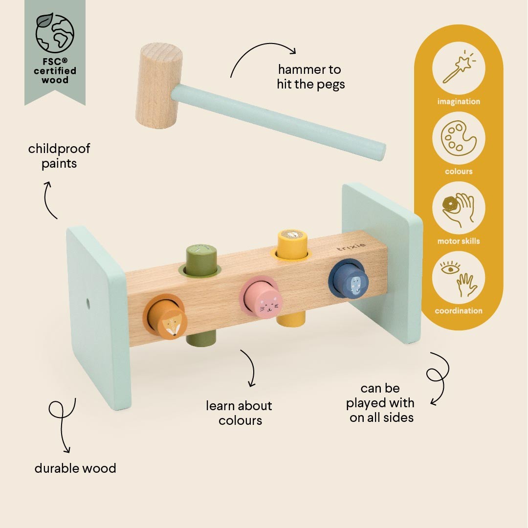 Hammerbank aus Holz – Trixie Baby Animals – Produktbild 2