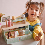 Montessori Eisstand aus Holz – 16-teiliges Spielzeug Eisset mit Magnet-Funktion – Produktbild 1