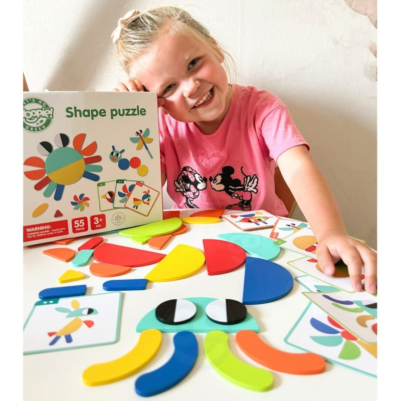 Montessori Formenpuzzle aus Holz – Lernspiel mit 55 Teilen für Kinder ab 3 Jahren – Produktbild 2