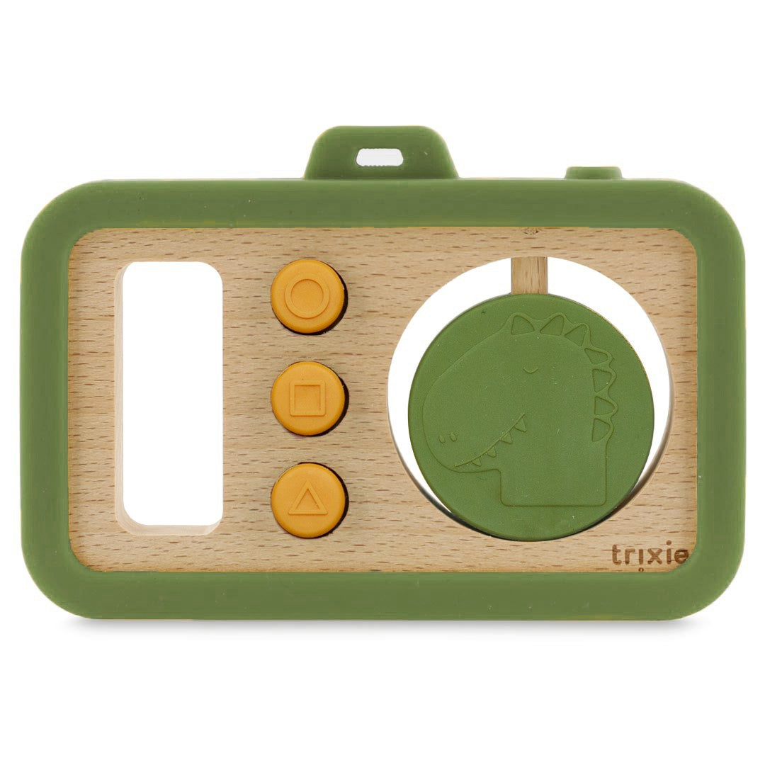 Trixie Baby Kamera „Mr. Dino“ aus Holz & Silikon – FSC® Fotoapparat-Spielzeug ab 0 Monaten – Produktbild 2