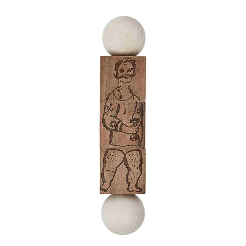 Commedia dell’Arte Holz-Drehpuzzle – Natur – Produktbild 1