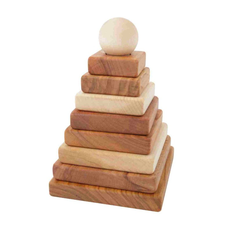 Quadratische Holzpyramide – Natur – Produktbild 3