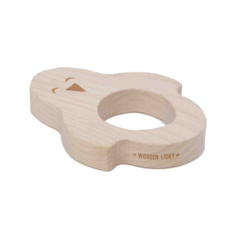 Holzbeißring Pinguin für Babys – natürlicher Beißring aus FSC-Ahornholz ab Geburt – Produktbild 2